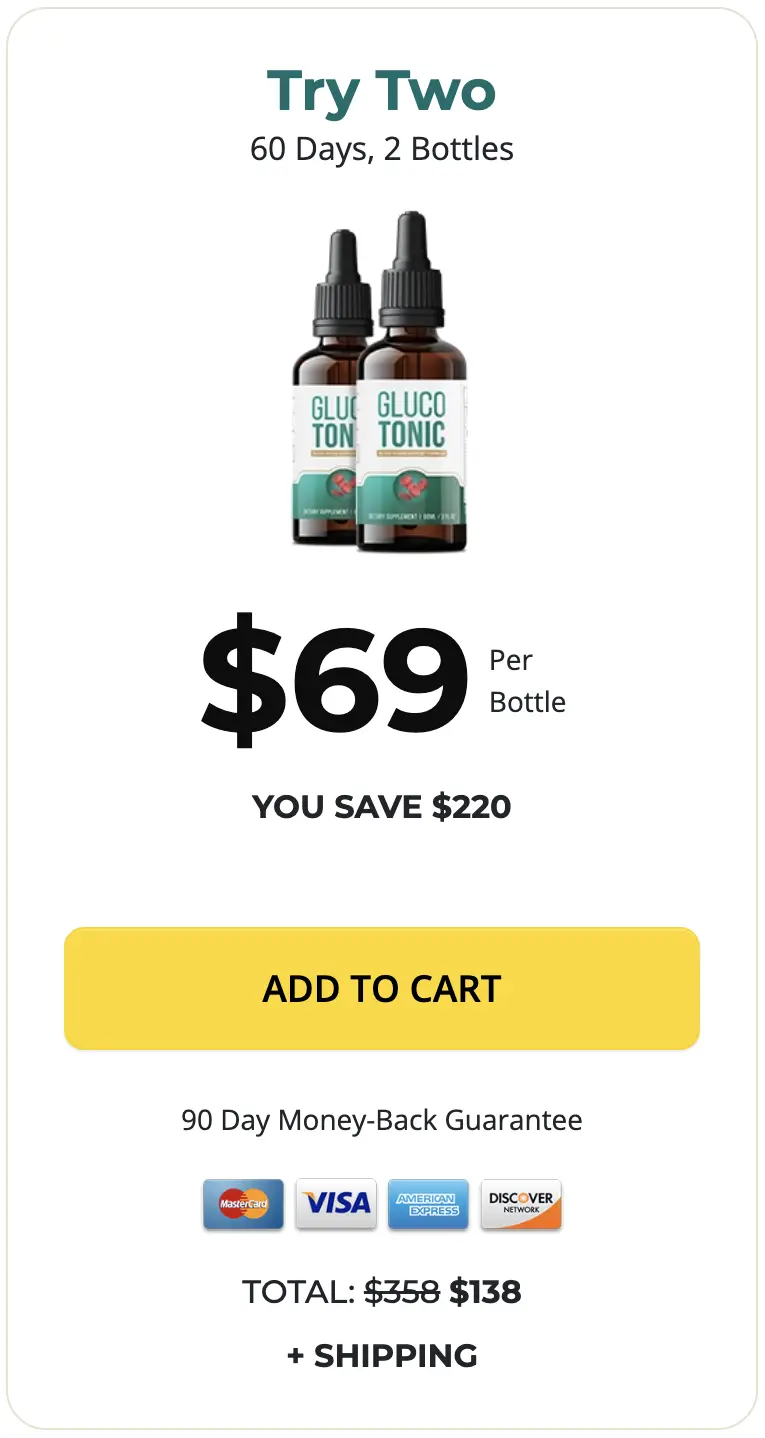 GlucoTonic 2 bottle price
