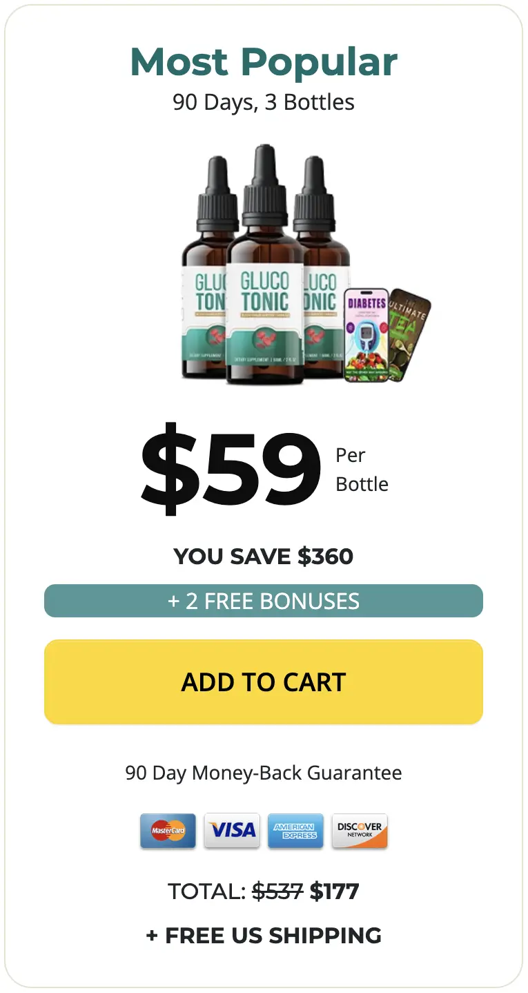 GlucoTonic price 3 bottle