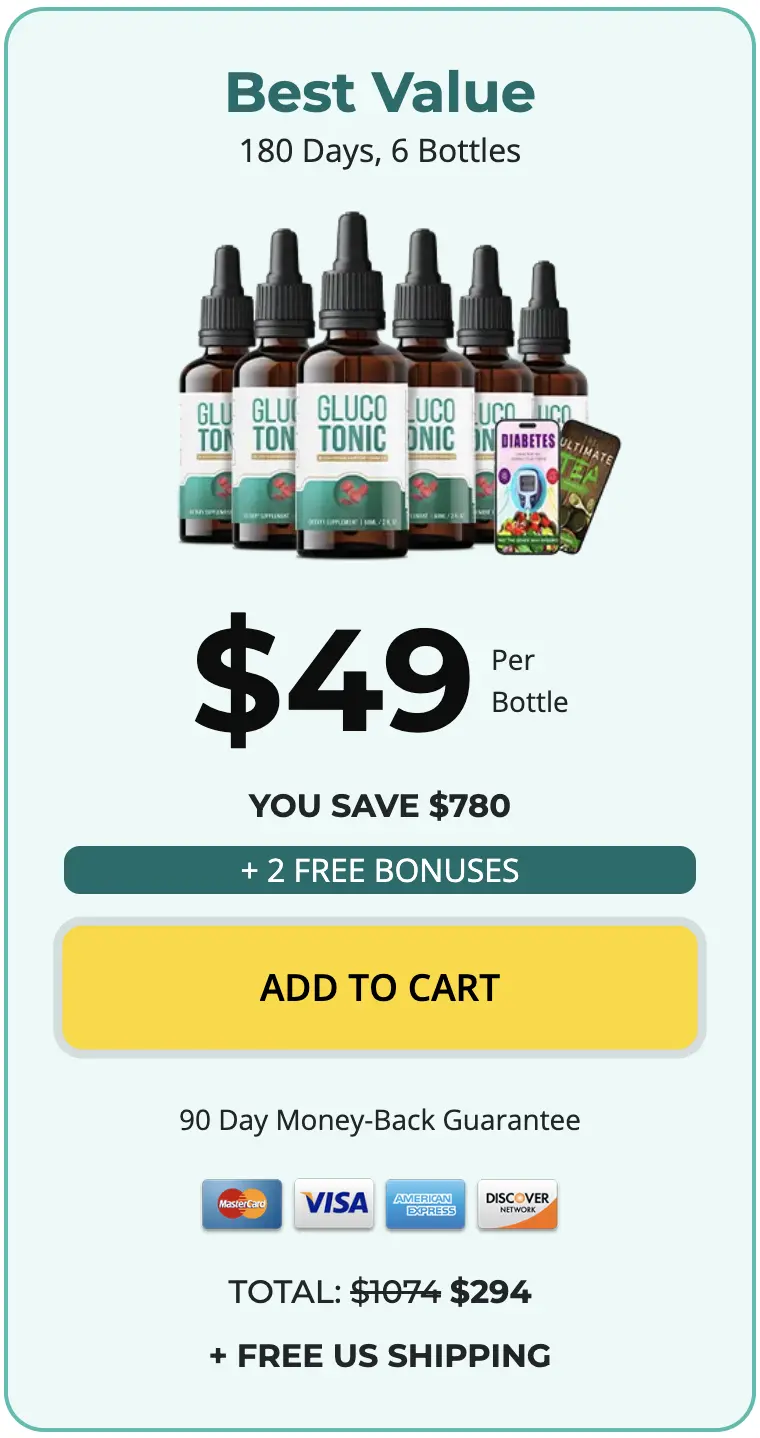 GlucoTonic price 6 bottle